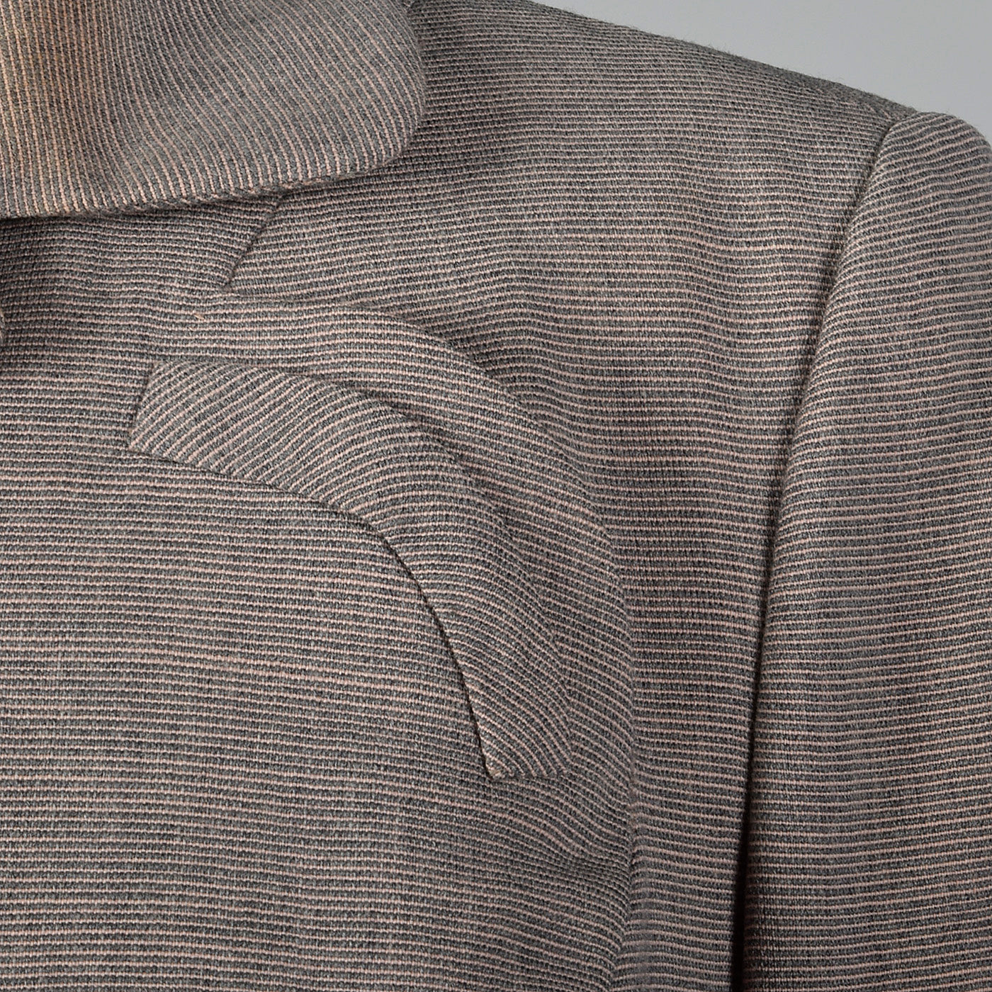 1950s Fitted Blazer in Pink and Gray Stripe