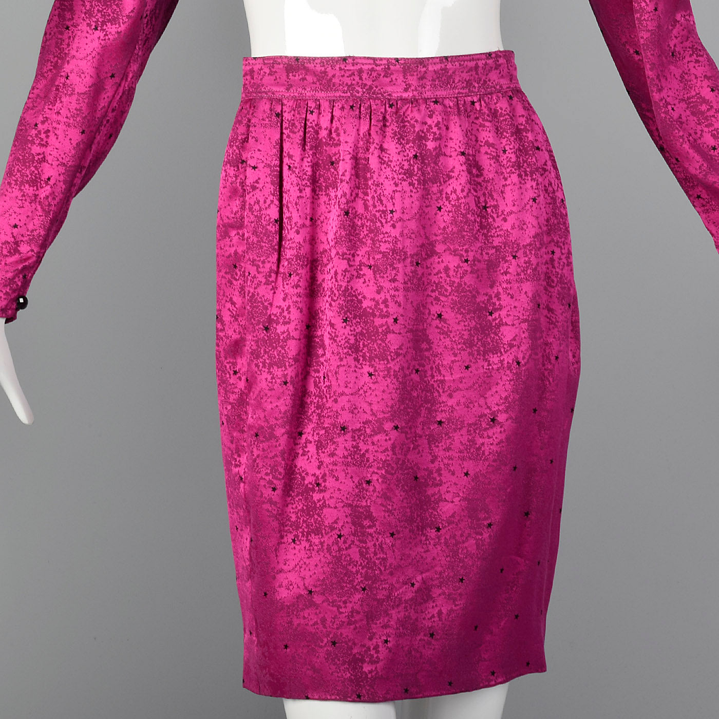 1980s Emanuel Ungaro Hot Pink Skirt Set
