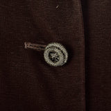Medium Pierre Balmain 1970s Brown Velvet Skirt Suit