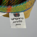 1990s Emanuel Ungaro Parallele Colorful Plaid Mini Skirt