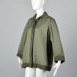 1976 Yves Saint Laurent Russian Collection Loose Green Quilted Jacket