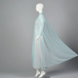 1950s Blue Nightgown and Peignoir Set