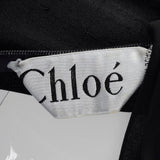 1960s Chloé Black Linen Dress with Draped Silk Jersey Back