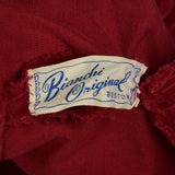 1940s Burgundy Velvet Evening Dress