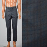 1970s Deadstock Grey Plaid Pants
