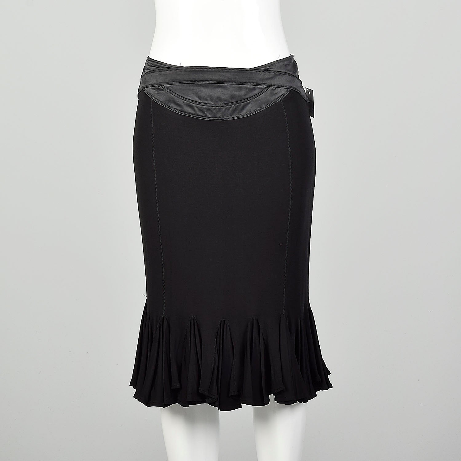 Medium Robert Cavalli Stretch Skirt Black Sexy Low Rise Just Cavalli