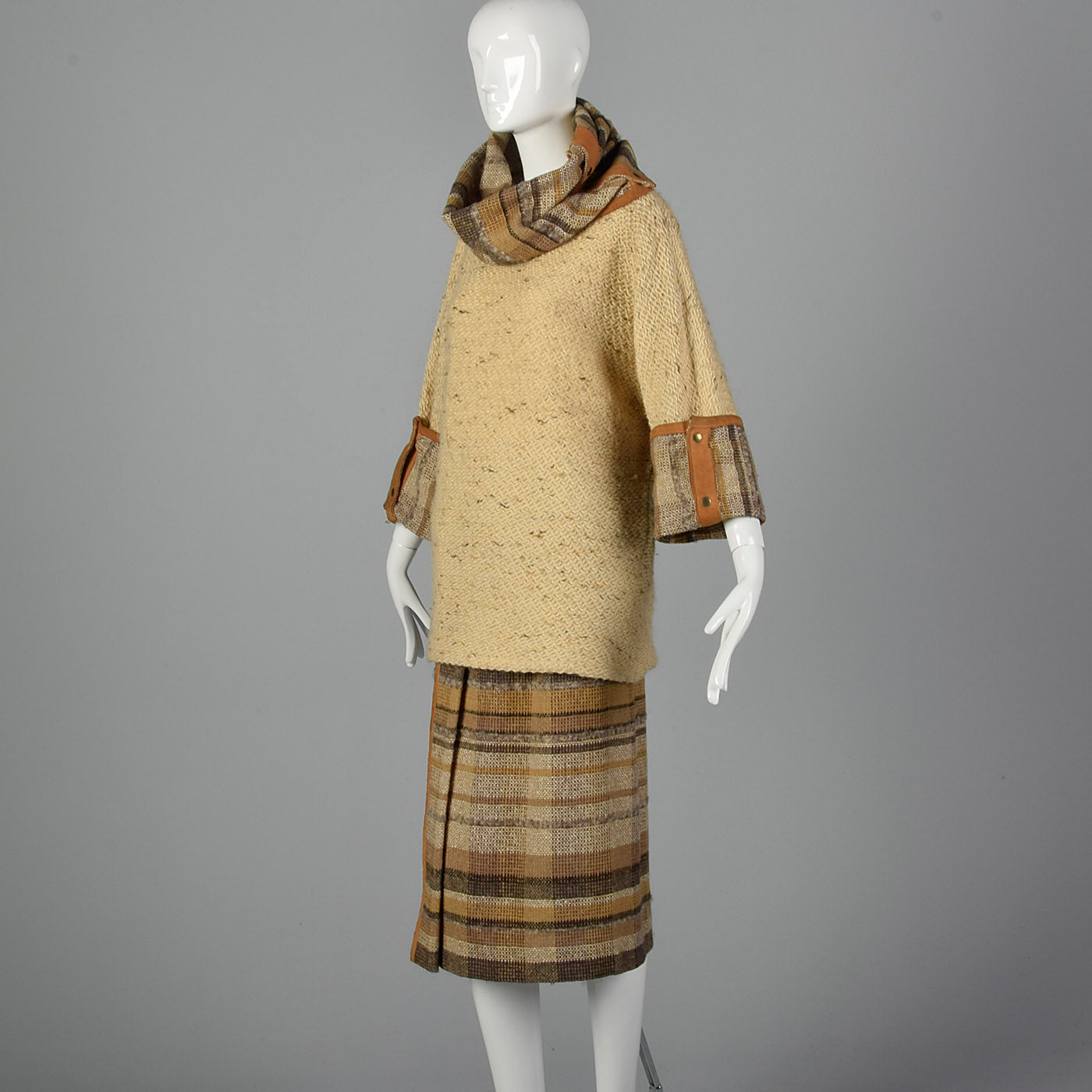 1970s Wool Tweed Skirt Set