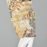 1950s Metallic Brocade Robe in Landscape Motif