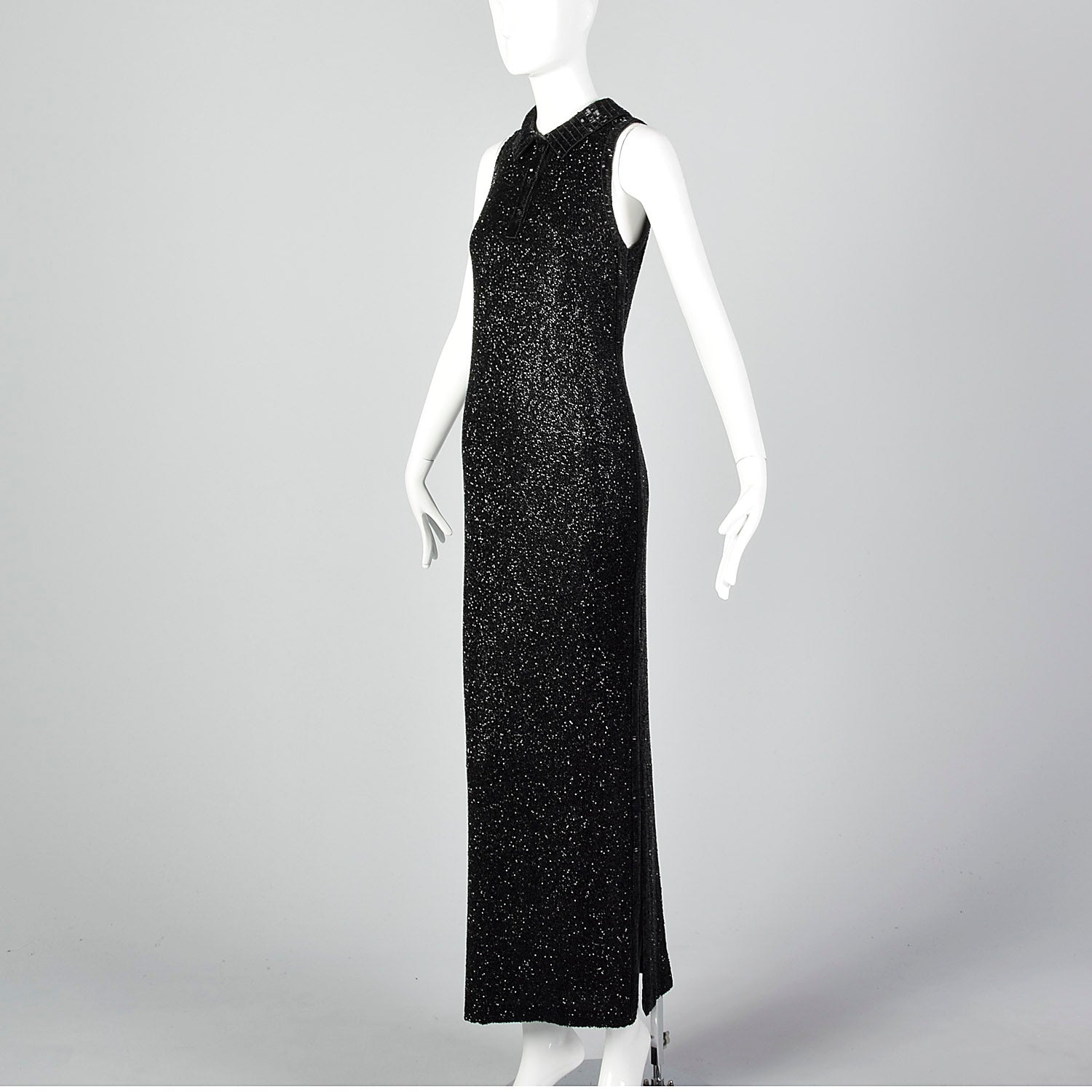 Medium Bob Mackie 1980s Heavily Beaded Black Dress