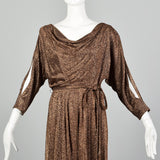 Small 1970s Bronze Lurex Dress