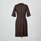 1950s Brown Knit Dress