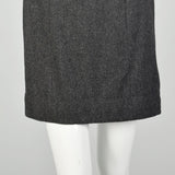 Medium 1960s Wool Dress Gray Double Breasted Casual