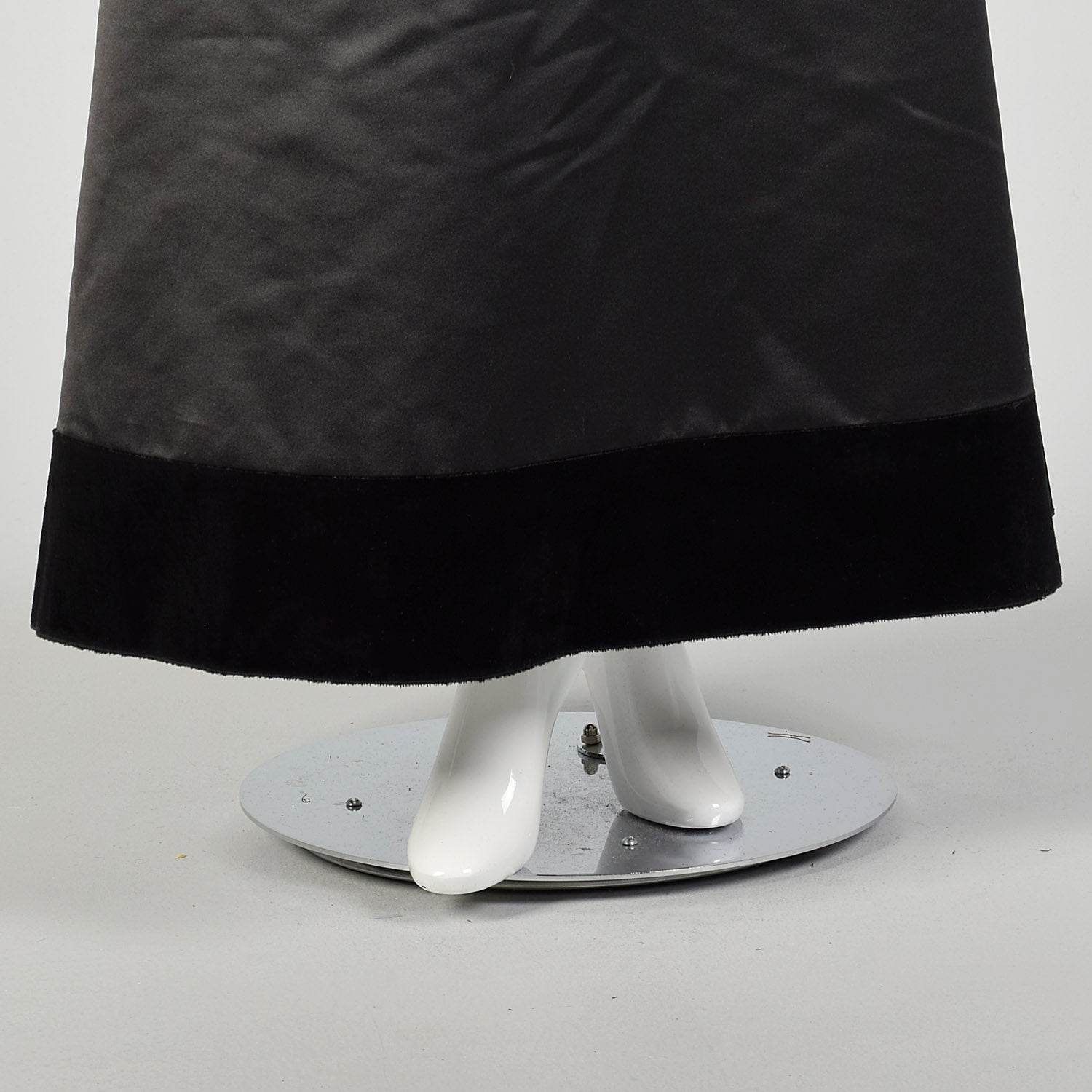 XS 1980s Dress Black Strapless Velvet Stripe Formal Evening Gown