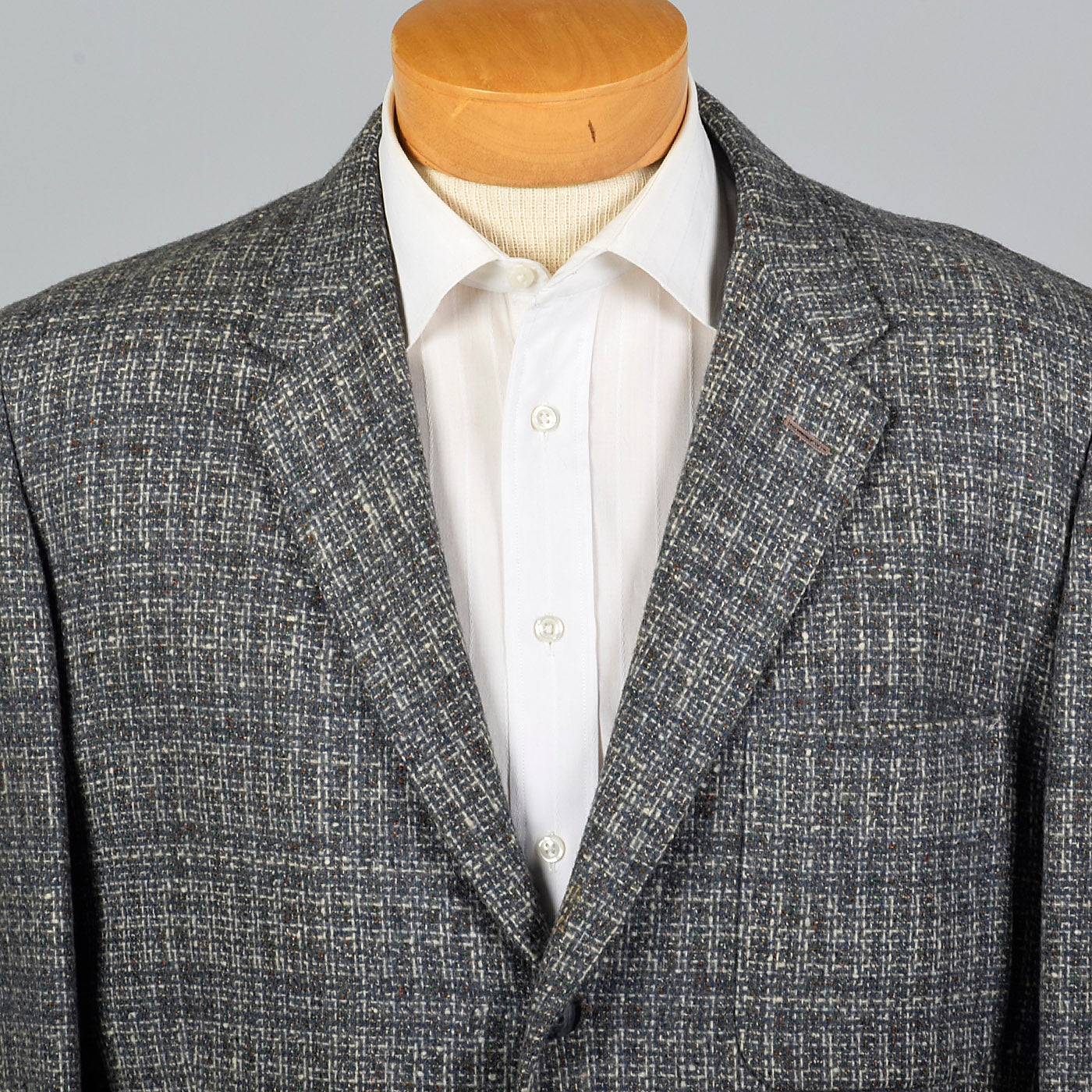 1950s Gray Tweed Jacket with Patch Pockets