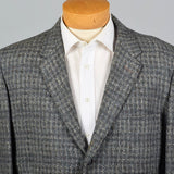 1950s Gray Tweed Jacket with Patch Pockets