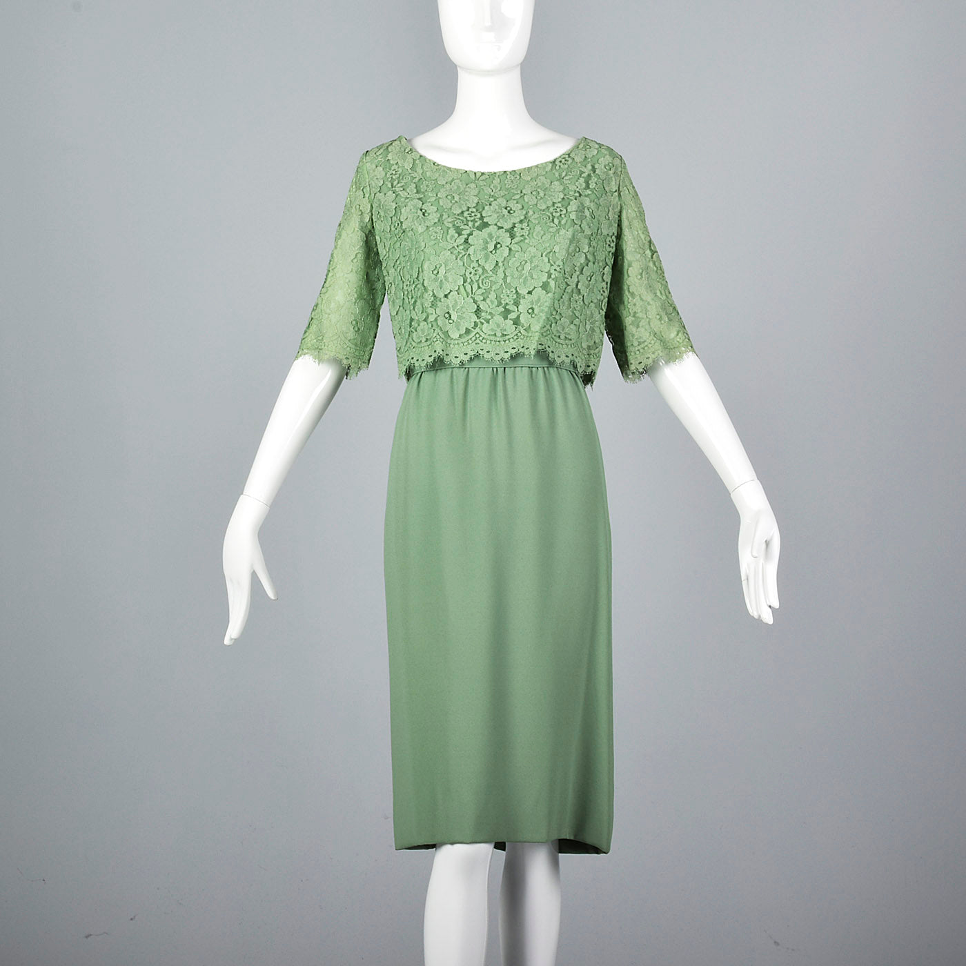 1960s Emma Domb Green Cocktail Dress Style & Salvage 1960s Emma Domb Green Cocktail Dress Style & Salvage