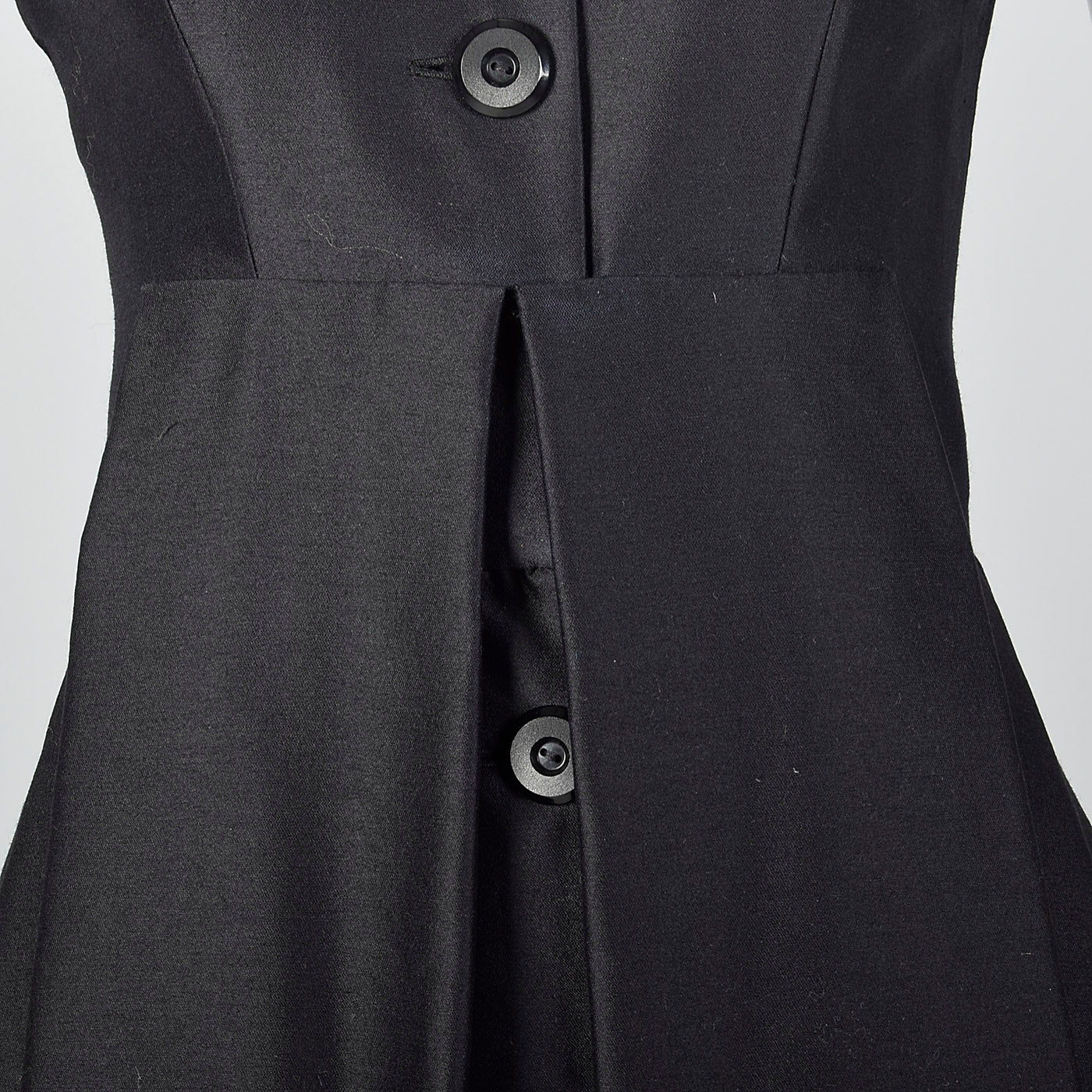 1960s Suzy Perette Black Dress with Pleated Skirt