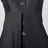1960s Suzy Perette Black Dress with Pleated Skirt