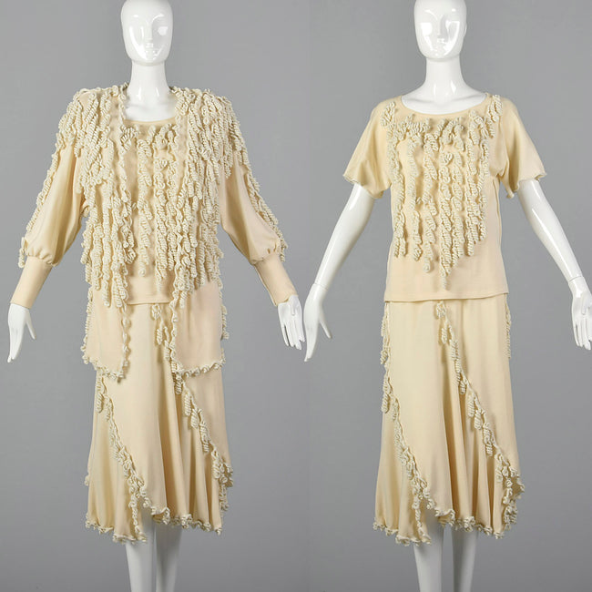 1980s Yolanda Lorente I Magnin Unique Wool Set