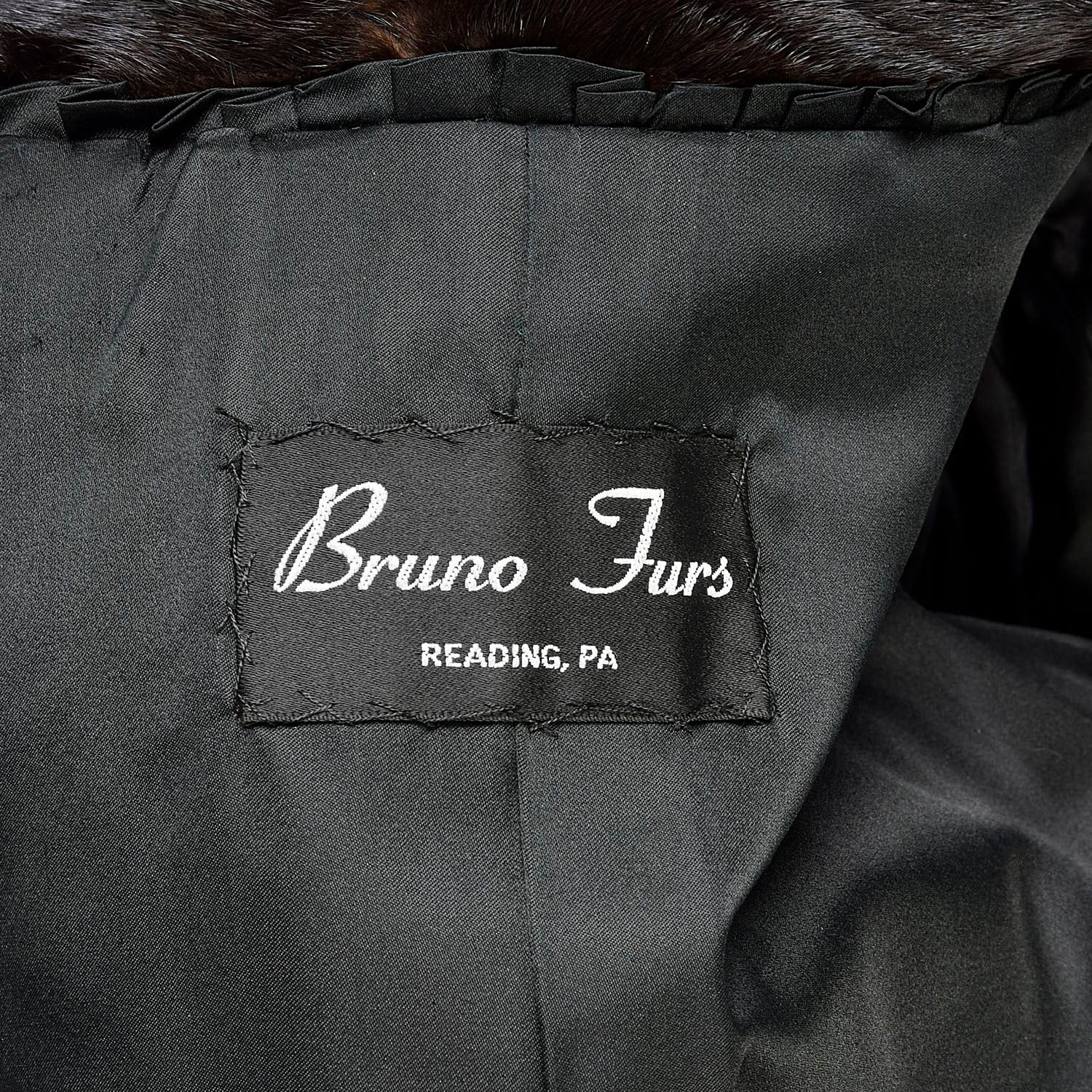 Medium 1980s Jacket Brown Shawl Collar Real Mink Fur Winter Car Coat