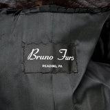 Medium 1980s Jacket Brown Shawl Collar Real Mink Fur Winter Car Coat