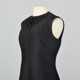1960s Suzy Perette Black Dress with Keyhole Back