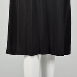 XS 1940s Little Black Dress Rayon Studs Quarter Length Sleeve
