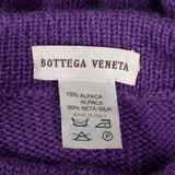 1980s Bottega Veneta Purple Mohair & Silk Blend Cable Knit Sweater