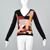 2000s Kenzo Geometric Color Block Sweater
