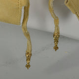 XS 2000s Pants Roberto Cavalli Designer Tan Suede Stretch Leather Lace Up