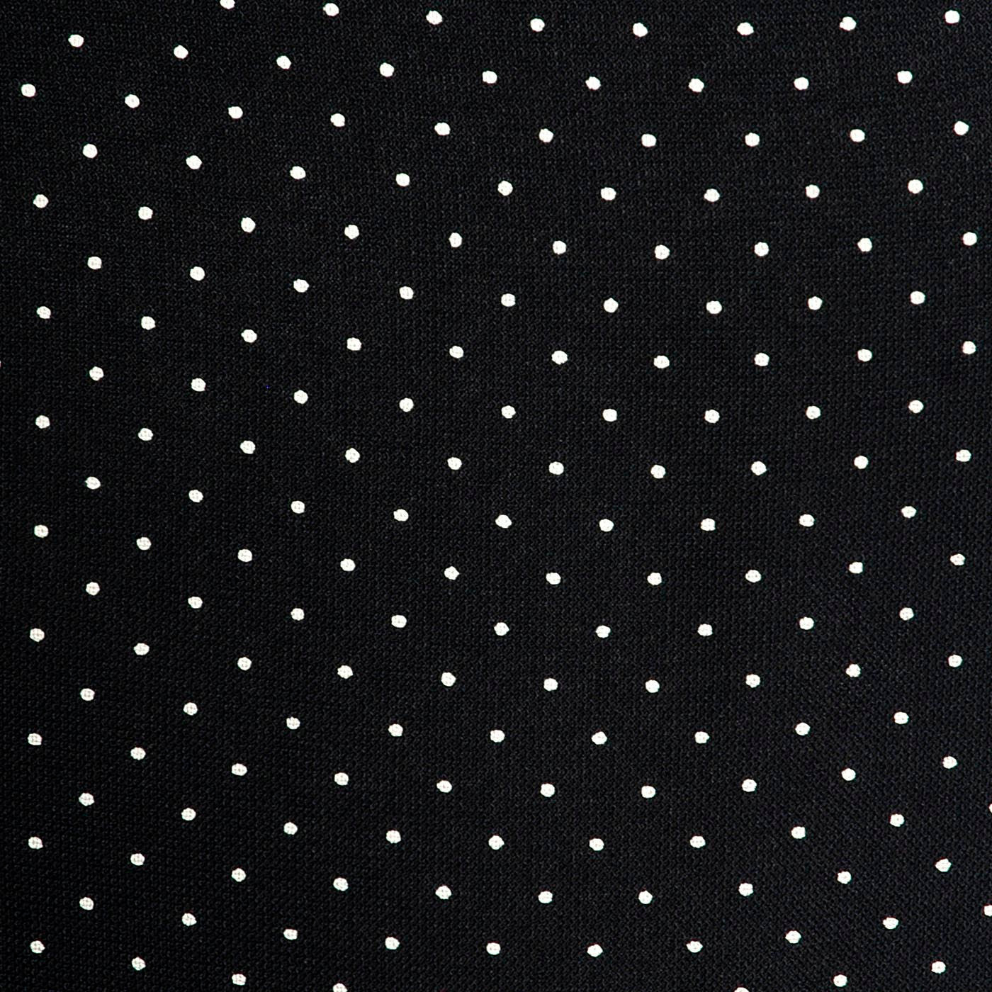 1950s Black Knit Dress with White Polka Dots
