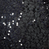 1940s Black Sequin Cocktail Dress