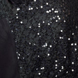 1940s Black Sequin Cocktail Dress