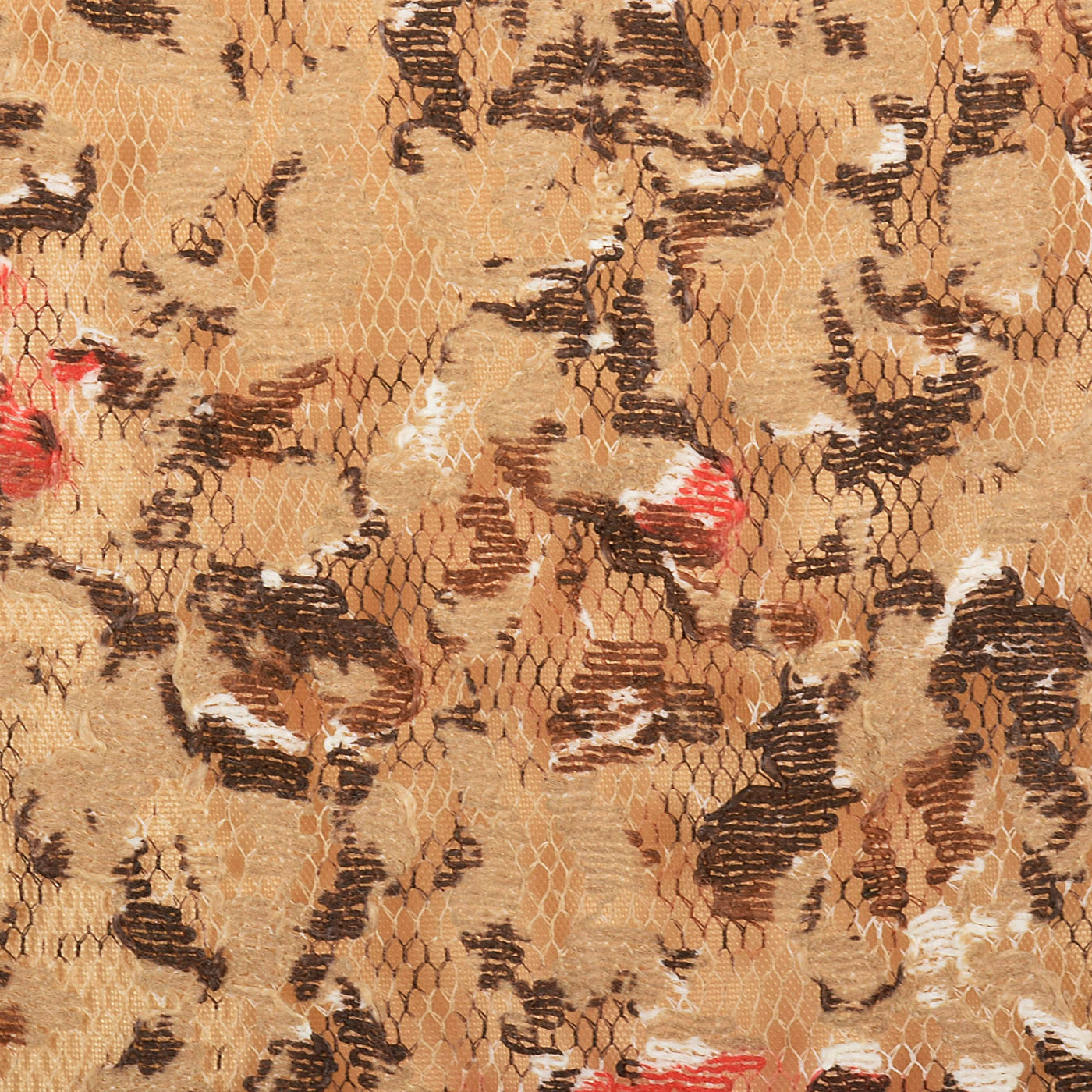 1940s Brown Lace Dress with Sweetheart Neckline